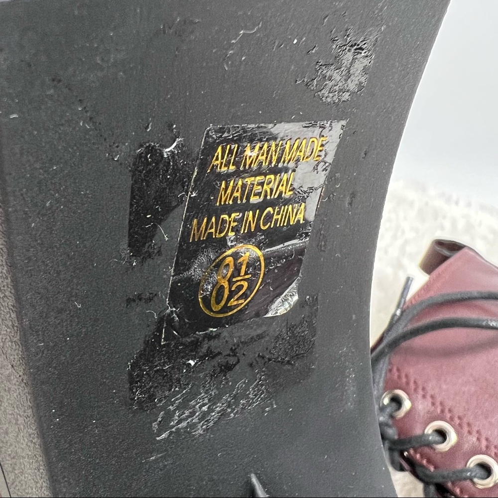 Platform combat style boots vegan leather in cordoba. - Picture 9 of 11